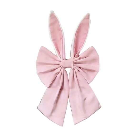 PEIBang Easter Bunny Ears Tree Topper Decorations,Easter Wreath Bow Tree Ornaments for Spring Home Indoor Decoration