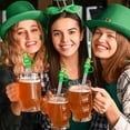 thumbnail image 4 of Linnome St. Patrick's Day Straw Toppers Dustproof for Festival Party Drinks Festive Beverage Accessory, 4 of 5