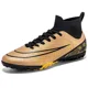 thumbnail image 3 of Botas de fútbol FG/TF para hombre, zapatos de fútbol profesionales Unisex, entrenamiento de hierba de alta calidad, deporte, ultraligero, antideslizante, 3 of 5