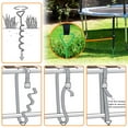 thumbnail image 4 of Eurmax USA Trampoline Corkscrew Shape Steel Stakes Anchor Kit with T Hook for Trampolines -Set of 4 Bonus 4 Strong Belt, 4 of 6