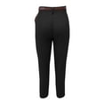thumbnail image 4 of Huowey Pants for Women Elegant Solid Color Loose Fit Cropped Trousers High Waist Casual Suit Pants for Fashionable Wear, 4 of 8