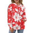 thumbnail image 4 of Red with White Hibiscus Hawaiian Flower Pattern (2) (2)-1 3D Print Hoodie Men Women Autumn Thin Pullover Sweatshirt Vintage Streetwear Tops, 4 of 6