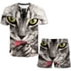 thumbnail image 2 of Gatos Verano Bebé Niños Niñas Camisetas Pantalones cortos Conjuntos de ropa Niños Dibujos animados Lovely Tops + Shorts 2PCS Disfraces casuales Outfits11T Gao Jinjia LED, 2 of 2