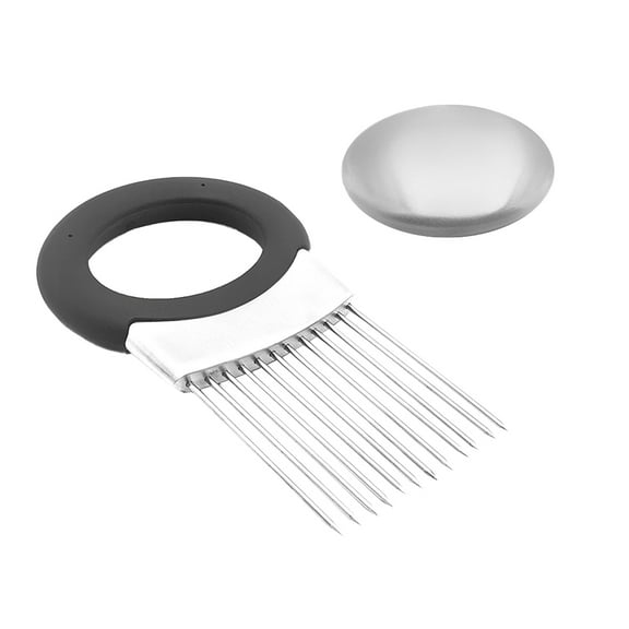 Onion Slicer Cheese Finger Protector for Cutting Food Stainless Steel Meat Vegetable Slicing Holder