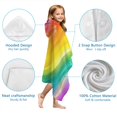 thumbnail image 7 of Colorful Tie Dye Wave Pattern Hooded Bath Towel，60"x35" for Ages 3 To 12 Kids, Quick Dry Lightweight Soft Microfiber Hood Beach Towel Cover Up for Kids, 7 of 7