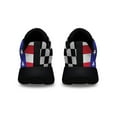 thumbnail image 4 of American flag black white semaphore Shoes Sneakers for Women Men Black Size 7.5, 4 of 7