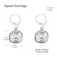 thumbnail image 3 of Arete para Mujer con Cristal Swarovski  en Forma de Cuadrado – Bañado en Rodio– Arete Elegante y Brillante, Aretes de Mujer de Moda– Joyería para Mujer de Moda– Regalo especial Ortiz Espinosa Temporada, 3 of 5