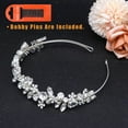 thumbnail image 2 of Crystal Wedding Headbands Handmade Bridal Headpieces For Bride Flower Girl Wedding Hair Accessories For Bridesmaids Prom Party (Silver), 2 of 4