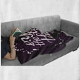 thumbnail image 6 of Enjoy the Little Things Soft Flannel Fleece Throw Blanket, Words of Wisdom with Dots Hand Drawn Motivation Boost, Cozy Plush for Indoor and Outdoor Use, 60" x 80", Pale Mauve and Purple, by Ambesonne, 6 of 6