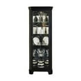 thumbnail image 4 of Hardwood 4 Shelf Corner Curio Cabinet in Oxford Black by Pulaski Furniture, 4 of 5