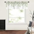 thumbnail image 6 of Valances Curtain Sage Green Floral Kitchen Rod Pocket Short Panels Watercolor Eucalyptus Leaves Retro Window Treatment Topper Curtains for Living Bedroom Farmhouse 1 Panel 54x18 in, 6 of 6