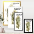 thumbnail image 4 of Designart 'Line Art Monstera Branch Tropical Abstract Leaves on Green' Traditional Framed Art Print, 4 of 4