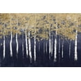 thumbnail image 2 of Wiens, James 32x23 Gold Ornate Wood Framed with Double Matting Museum Art Print Titled - Shimmering Forest Indigo, 2 of 4