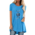 thumbnail image 1 of Pompotops Chemises Mode Décontractée pour Femmes Manches Courtes Tee-Shirt Ample Tunique Blouse, 1 of 4