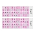 thumbnail image 1 of Uxcell Universal English Keyboard Stickers, Replacement Keyboard Stickers Pink Background W Black Lettering 2Pcs, 1 of 3
