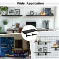 thumbnail image 6 of 6 PCS Gridwall Shelves with Metal Brackets, 15.7 x 6 Inches Wooden Grid Wall Board with Metal Brackets, Grid Wall Organizer, Heavy Duty Gridwall Accessories for Living Room Garage Tool Room, 6 of 6
