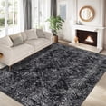 thumbnail image 1 of Gaderth 5x7 Living Room Rug, Non Slip Washable Area Rug for Bedroom, Modern Geometric Distressed Diamond Farmhouse Carpet, Low Pile Soft Stain Resistant Floor Rug for Office Nursery, 1 of 9