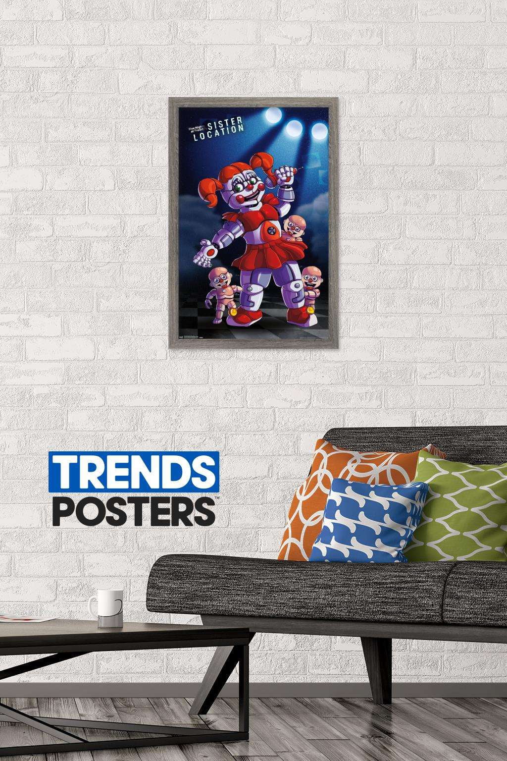 Five Nights at Freddy's: Sister Location - Baby Wall Poster, 14.725" x 22.375", Framed