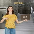thumbnail image 5 of 6"X4" Exit Sign - Tactile Graphics Grade 2 Braille Text | Modern Utility Wall Mount ADA Compliant Plastic Signs For Schools, Offices, Businesses, Apartments & Restaurants, 5 of 7