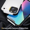 thumbnail image 5 of Feishell Compatible for Apple iPhone 13 (6.1 inch) Case,Dual Layer Protective Shockproof Hybrid Soft TPU + Hard PC Drop Protection Anti-Scratch Phone Case,White, 5 of 7