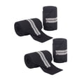 thumbnail image 3 of Paquete de 4 correas de levantamiento de pesas, muñequeras de compresión, muñequeras de soporte para entrenamiento de fuerza y gimnasio., 3 of 9