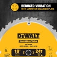 thumbnail image 3 of Hoja de sierra DEWALT DW3112 24T de 10 pulgadas para ingletador/sierra de mesa, 3 of 6