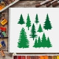 thumbnail image 7 of Tree Stencils Wall Decoration Template 11.8x11.8 inch Plastic Tree Drawing Painting Stencils Templates Square Reusable Stencils for Painting on Walls Furniture Crafts, 7 of 7