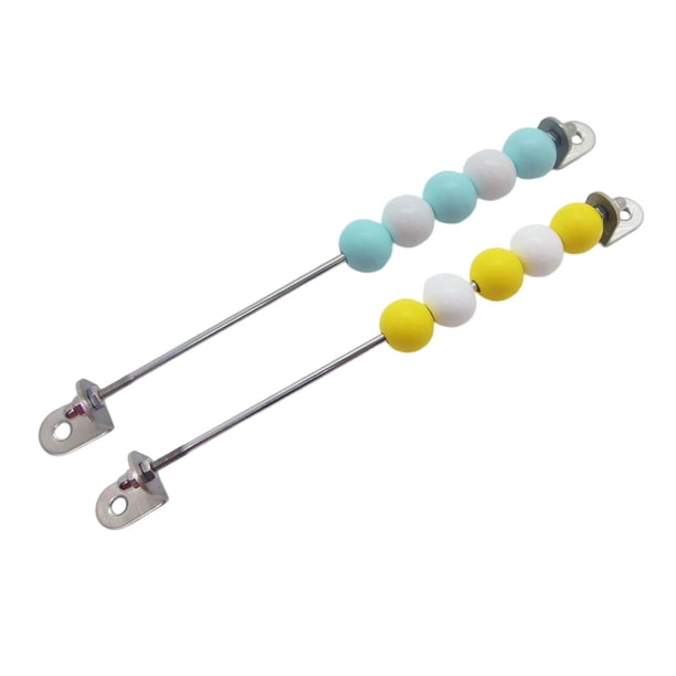 2 piezas de tablero de actividades de madera, juguete sensorial, habilidad práctica amarillo y azul cielo