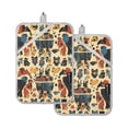 thumbnail image 7 of Yayeee Pot Holders Kitchen Heat Resistant with Pocket 7"x9.8" Cotton Oven Cooking Hot Pads, Red Geometric, 7 of 7