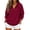 8# Wine, variant on Zip Up Hoodie Women 2026 Long Sleeve Fall Winter Oversized Sweatshirts Zipper Oversized Cute Jackets with Pockets