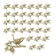 thumbnail image 3 of 4x30x Dijes De Pájaro En Rama Accesorios De Bricolaje Para Decoración De Bolsos Tapas De Teléfono Cremalleras Bronce, 3 of 8
