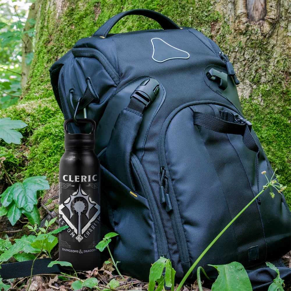 Dungeons & Dragons Official Cleric 24 oz Insulated Canteen Water Bottle, Leak Resistant, Vacuum Insulated Stainless Steel with Loop Cap