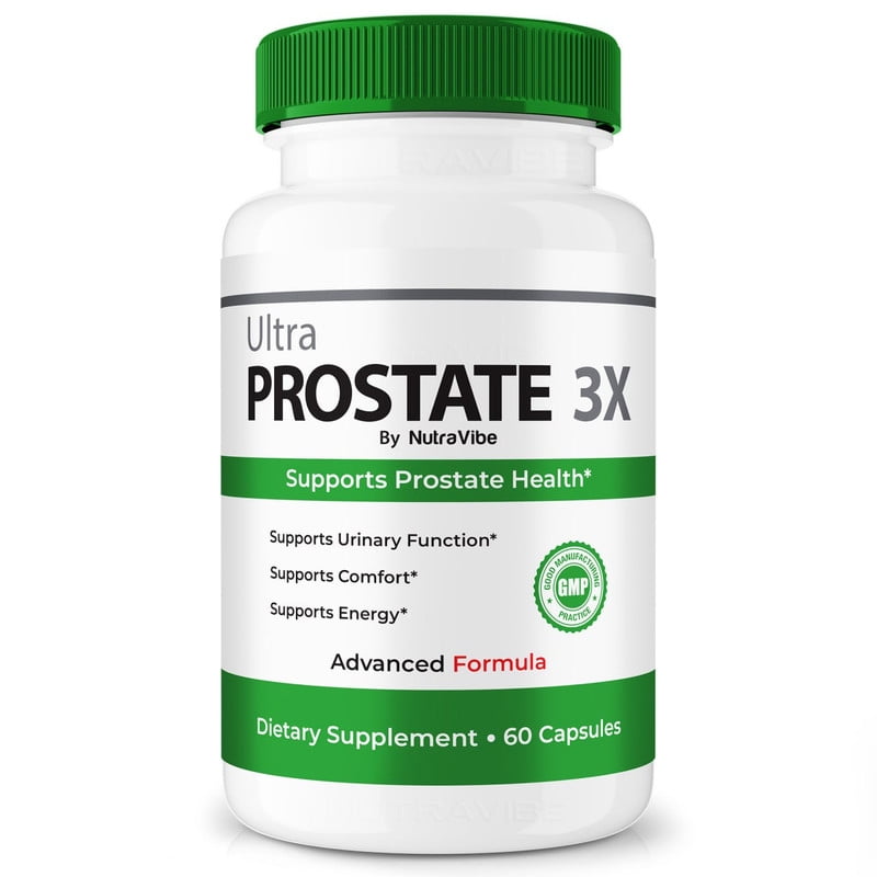 Ultra Prostate 3X Capsules - UltraProstate 3X Support Formula with Natural Blend for Urinary Flow, Comfort & Balance | Easy-to-Swallow Daily Pills for Over-All Wellness (60 Capsules)