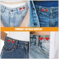 thumbnail image 3 of 2 pares de pinzas de cintura con forma de fresa para jeans y pantalones, ajustadores de cintura, botones metálicos ajustables de repuesto para jeans de mujer y hombre., 3 of 8