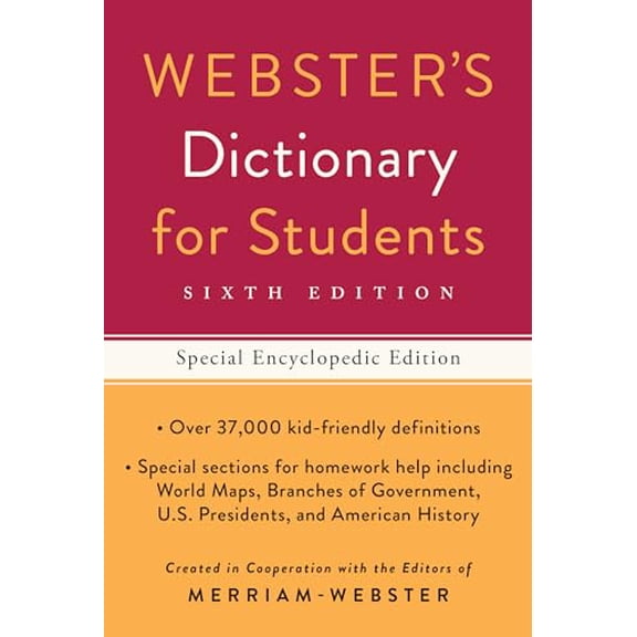 Pre-Owned Webster's Dictionary for Students, Special Encyclopedic Edition, Sixth Edition (Paperback) 9781596951808