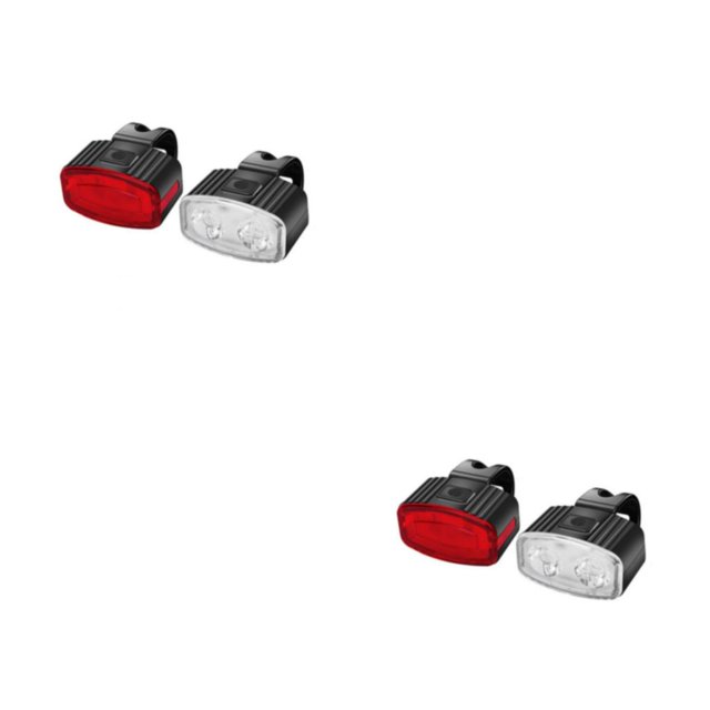 Greeniant 2 luces para bicicleta, lámpara para manillar, suministros para ciclismo, faros para bicicletas, tira recargable trasera, equipo para rojo+blanco Luz delantera + trasera 2piezas