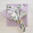 thumbnail image 4 of Solino Home Lilas Serviettes en Tissu Florales Ensemble de 4-100 % Lin Pur Serviettes de Table 20 x 20 Pouces pour l'Été - Fait Main et Lavable en Machine - Lilas/imprimé Blanc Cassé, 4 of 7