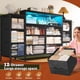 thumbnail image 4 of REKHHY 55" W Dresser for Bedroom with LED Lights & Charging Station 12 Drawer Dressers & Chests of Drawers Dresser TV Stand for Bedroom for Hanging 65" TV, Metal Frame & Fabric Drawers, Black, 4 of 9
