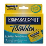 Preparation H Totables Irritation Relief Wipes 10 Each (Pack of 2)