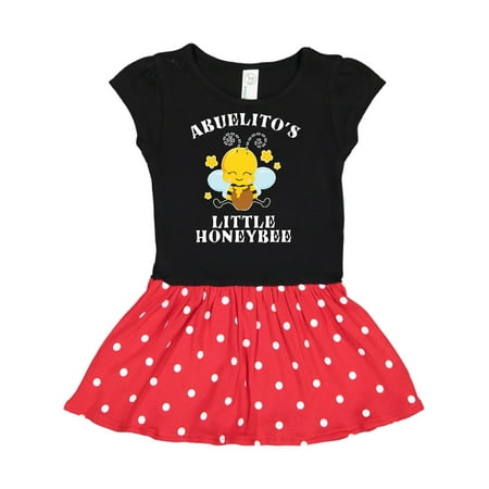 

Inktastic Cute Bee Abuelito s Little Honeybee with Stars Gift Toddler Girl Dress
