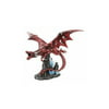 Large Red Dragon Flying Action Statue