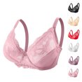 thumbnail image 4 of Bralettes de encaje Posición alta del corazón Sujetador push up Ropa interior cómoda y transpirable para mujer 38/85F Cameo Brown, 4 of 6