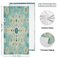 thumbnail image 3 of Qxltty Moroccan Style Pattern Face Towel Set of 2 Polyester Cotton Soft Bath Towels for Bathroom Kitchen Hotel Spa 28.3x14.4in, 3 of 8
