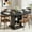 Black, variant on 59 Inch Extendable Round Dining Table for 4-6, Kitchen Dining Table with Storage Shelf for Home Living Room, Walnut