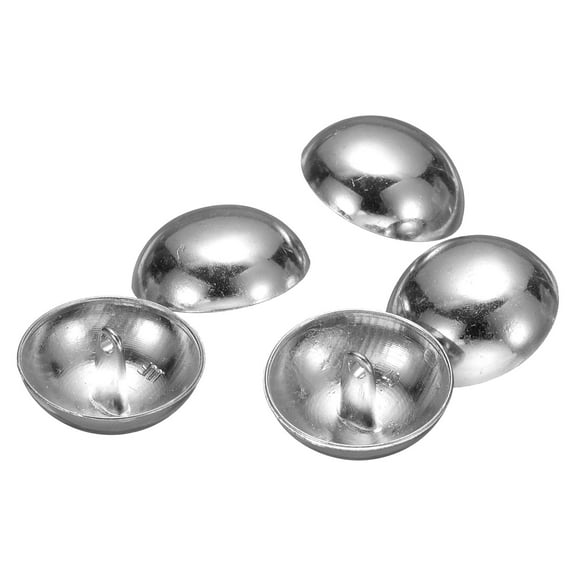 Uxcell 5pcs Hal-Domed Metal Sewing Buttons, 25mm / 1" Half Round Mushroom Pearl Cap Metal Buttons for Blazer Suit, Coat, Silver