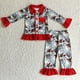thumbnail image 1 of Conjunto de ropa de dormir de Navidad para niños, cárdigan a cuadros rojo y negro, Tops y pantalones a juego para bebés, pijamas para niños pequeños, 1 of 4