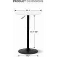 thumbnail image 3 of 23.5 Inch Round Pub Table Cocktail Table, 27.5"- 36" Height-Adjustable, Bar Table High Top Table with Metal Pole and Base, for Dining Room Kitchen Patio Bar, White, 3 of 9