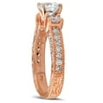 thumbnail image 2 of Pompeii 2ct Three Stone Vintage Diamond Engagement Ring 14k Rose Gold  (G/H,SI2-I1), 2 of 3