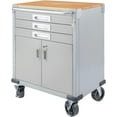 thumbnail image 6 of Seville Classics UltraHD Rolling 2-Door Storage Cabinet with Key Lock and 3-Drawers, Granite Gray, 6 of 9