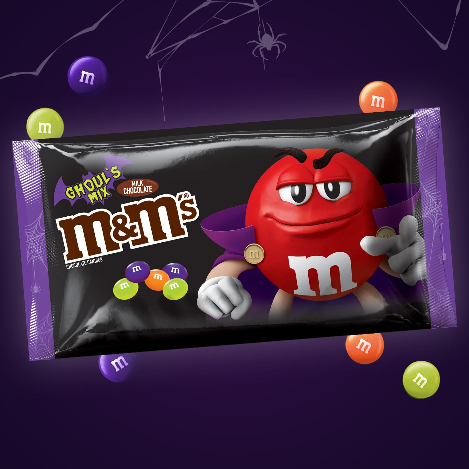  M&M Minis Milk Halloween Chocolate Candy Spooky Edition -  Sweet Milk Peanut Chocolate Halloween Mini M&Ms Bulk Tubes Encased in  Vibrant Candy Shell Colors - Melt in Your Mouth Snacks